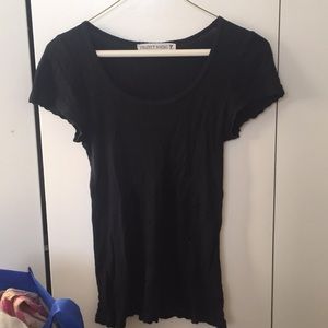Black ribbed T-shirt from Urban Outfitters
